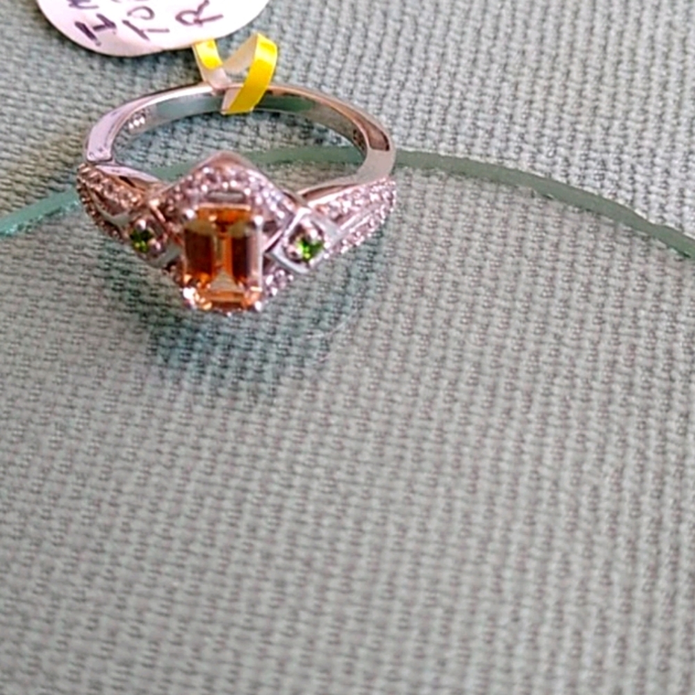 IMPERIAL TOPAZ AND RUSSIAN DIOPSIDE RING
